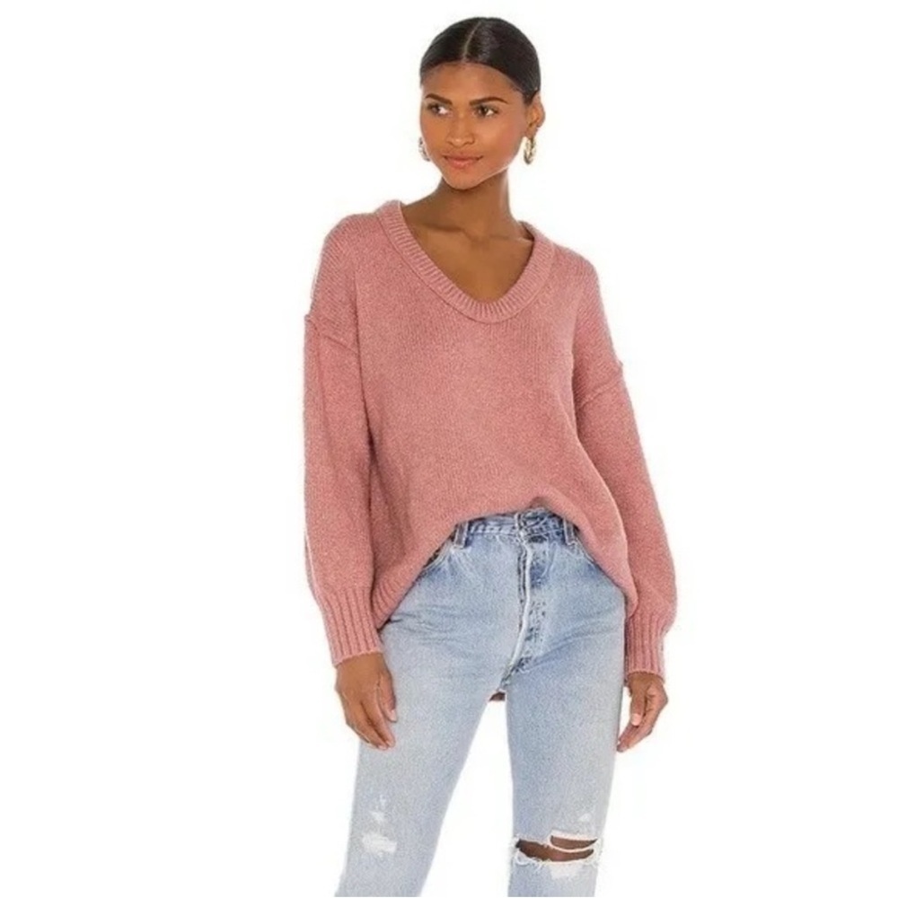 Free People Brookside Tunic Sweater in Alpine Rose.